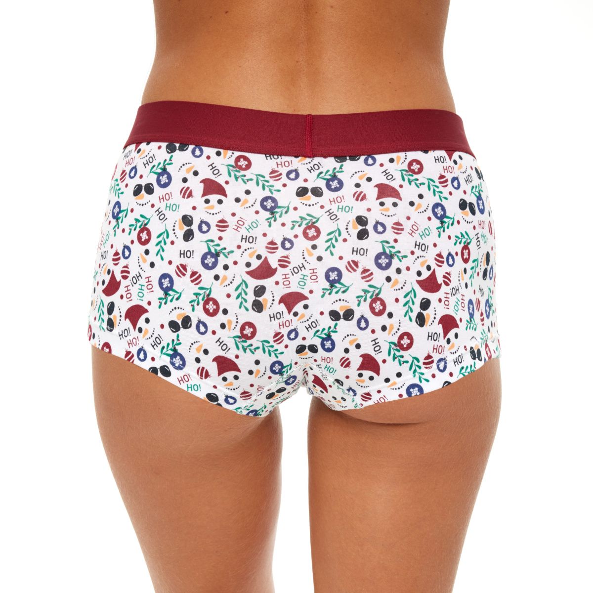 Comfy Christmas Boxers Maroon Cotton